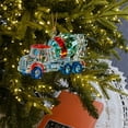 thumbnail image 4 of Stained Glass Excavator Christmas Ornament, Colorful Excavator Christmas Tree Decoration, Excavator Gift for Workers, Dad Truck toy Keepsake, Construction Workers Ornament, Blue Yellow, 4 of 6
