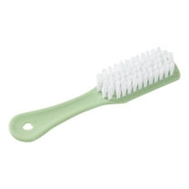 Beautynvta Plastic Cleaning Brush, Scrub Brush with Handle for Kitchen and Bathroom Household Use, Hangable Brush for Cleaning Dishes, Tiles, Corners and Floors, Green