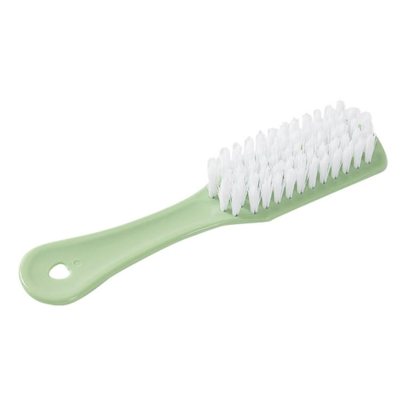 Beautynvta Plastic Cleaning Brush, Scrub Brush with Handle for Kitchen and Bathroom Household Use, Hangable Brush for Cleaning Dishes, Tiles, Corners and Floors, Green