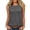 Dark Gray, variant on Blouses For Women Summer Crew Neck Sleeveless Casual Solid Relaxed Boho Workday Street Style Vacation Weekend Look Modern Everyday Wearable Resort