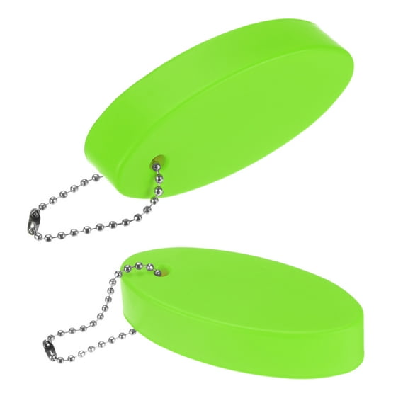 Uxcell 2-Pack Floating Key Chain for Boating, Waterproof Bright Color Key Rings for Outdoor Water Sport [Light Green]