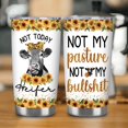 thumbnail image 5 of Cow Print Tumbler Gifts for Women Best Cow Gifts for Cow Lovers Cow Print Coffee Cup Mug Birthday Christmas Gifts for Girls Wife Mom Daughter-20oz Stainless Steel Sunflower Cow Tumbler, 5 of 6