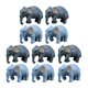 thumbnail image 2 of 10 minifiguras de elefante para decoración de tartas, de plástico, para niños, 2 of 6