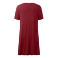 thumbnail image 5 of OSOLU Solid Color Women Casual Short Sleeve V-Neck T-Shirt Tshirts Tee Tops Trendy Dailywear, 5 of 5
