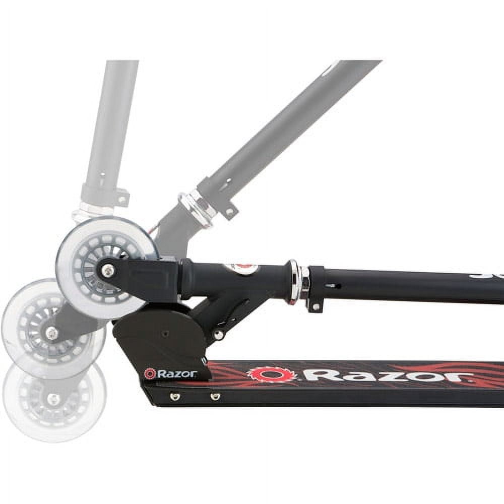 Razor A Kick Scooter for Kids, Lightweight, Foldable, Aluminum Frame, and Adjustable Handlebars, Black Color