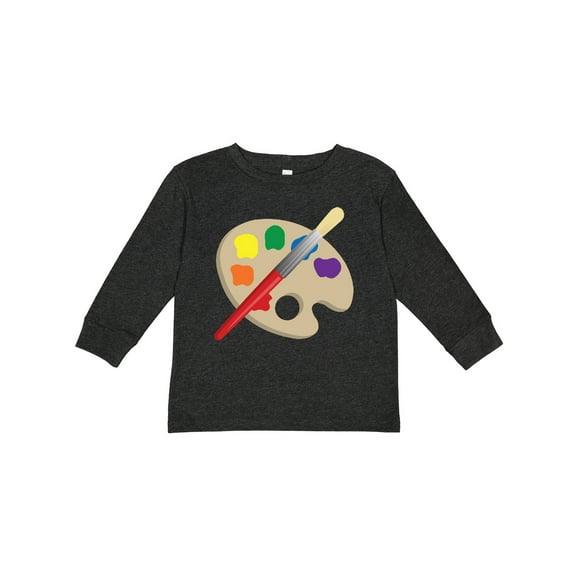 Inktastic Artist Palette and Brush Boys or Girls Long Sleeve Toddler T-Shirt