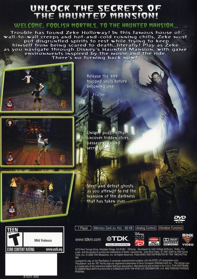 Haunted mansion playstation shop 2