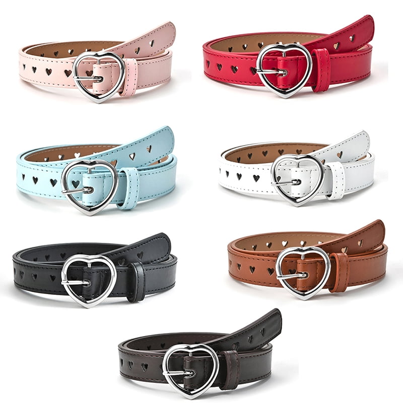 Racing Butterfly Children Faux Leather Belt Kids Cute Peach Heart ...