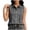 #271-Black, variant on Women's Casual Summer Gingham Check Sleeveless Lapel Button Down Shirt with Pleated Detail for Everyday Wear