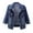Blue 1, variant on Clearance! Hontri Women's 3/4 Sleeve Colored Cropped Denim Jacket Light Wash Jacket Coat Women's Denim Jackets Blue 1 L