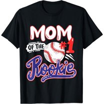 Mom of Rookie 1st Baseball Birthday Party Theme Matching T-Shirt