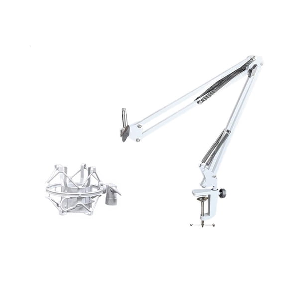 Yammee Heavy Duty Metal Microphones Shock Mount Stand Suspension Boom for Podcasting, Singing, and Broadcasting
