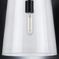 thumbnail image 5 of Luxury Colonial Indoor Pendant, 15.875''H x 10.5''W, with Modern Farmhouse Style Elements, Contemporary Design, Midnight Black Finish and Clear, UHP3101, 5 of 5