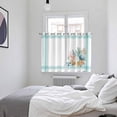thumbnail image 3 of Aqua Coastal Kitchen Curtains Window Panels, Nautical Seashells Coral Leaves Stripes Insulated Window Treatment Curtain, Grommet Curtains for Bedroom/Living Room/Bathroom, 2 Piece 52"Wx63"L, 3 of 8