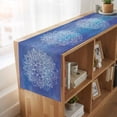 thumbnail image 6 of Table Runners 70 Inches Long Dress Scarves, Boho Flowers Farmhouse Coffee/Dining/Kitchen Table Decor, Holiday Table Runner, Blue Floral Bohemian Vintage Country 13x70 Inch, 6 of 9