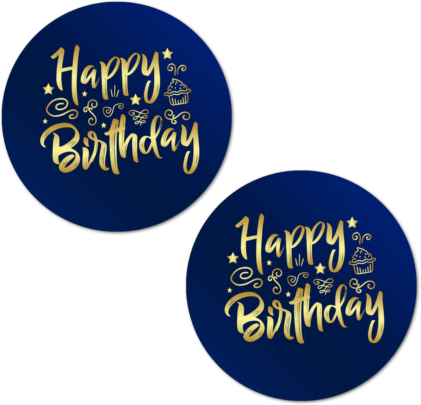 40 Happy Birthday Stickers, 2 Inch Big Round Glossy Labels, Great for  Birthday Party, Gift Box, Gift Bag, Party Favors Décor, Tags, Games and  Supplies