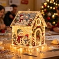 thumbnail image 3 of Christmas Pearl Diamond Painting Art Kit 3D Ornament for Adults Gingerbread House Rhinestone Beaded Tree Plastic Crafts Suncatcher Village Hanging Crystal Holiday, 3 of 7