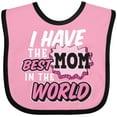 thumbnail image 3 of Inktastic I have The Best Mom in The World with Speech Bubble Girls Baby Bib, 3 of 4