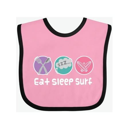 

Inktastic Surfing Eat Sleep Surf Gift Gift Baby Girl Bib