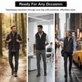 thumbnail image 6 of COUVER Men's Diamond Quilted Full Zip Puffer Vest New Dark Grey M, 6 of 6