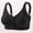 Black, variant on Womens Front Closure Bra Wireless Seamless Pullover, Post Surgery Comfort Bra with Light Padding, Black,Size M