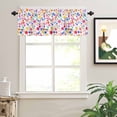 thumbnail image 2 of Polka Dots Valances for Windows Watercolor Rod Pocket Curtain Valance Window Treatment Short Curtains for Kitchen Living Room, 60"x18", 2 of 5
