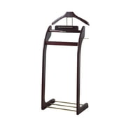 Proman Products Windsor Brass Valet in Mahogany