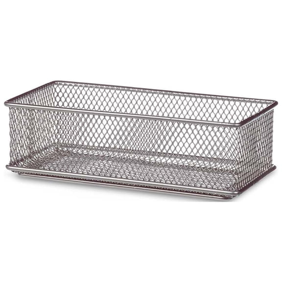 Design Ideas Mesh DrawerStore Drawer Organizer 3" x 6" x 2", Silver