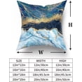 thumbnail image 2 of Navy Blue Throw Pillow Covers 18x18 Set of 2, Gold Teal Abstract Marble Throw Pillows Cover, Turquoise Modern Seasonal Pillowcases Decor Gifts for Bed Couch Sofa Living Room, 2 of 6