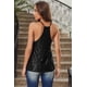 thumbnail image 1 of ABPHQTO Camiseta de tirantes negra con espalda nadadora y lentejuelas para mujer, 1 of 5