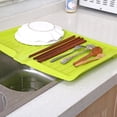 thumbnail image 6 of HomeLife Kitchen Dish Drainer Rack with Drainage System Fast Drying Space-Saving Design Drain Tray Cutlery Bowls Supply, 6 of 13
