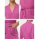 thumbnail image 5 of Albornoz tipo gofre Lars Amadeus para hombre color sólido ropa de dormir mangas 3/4 kimono bata de spa Rosa roja M, 5 of 6