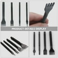 thumbnail image 5 of TABLZONE 4Pcs Leathercraft Punching Tool Set for Sewing Stamping with Practical Steel Design, 5 of 6
