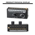 thumbnail image 4 of Selector De Audio Conmutador de audio 6 en 1 salida Selector de altavoz negro Caja divisora ​​Caja selectora de audio, 4 of 9