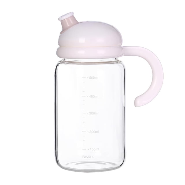 Bewildely Botella de salsa de soja de vinagre de vidrio de borosilicato alto de 500 ml Botella de condimento de tanque de aceite a prueba de fugas de Utensilios de cocina Bewildely HA018821-00
