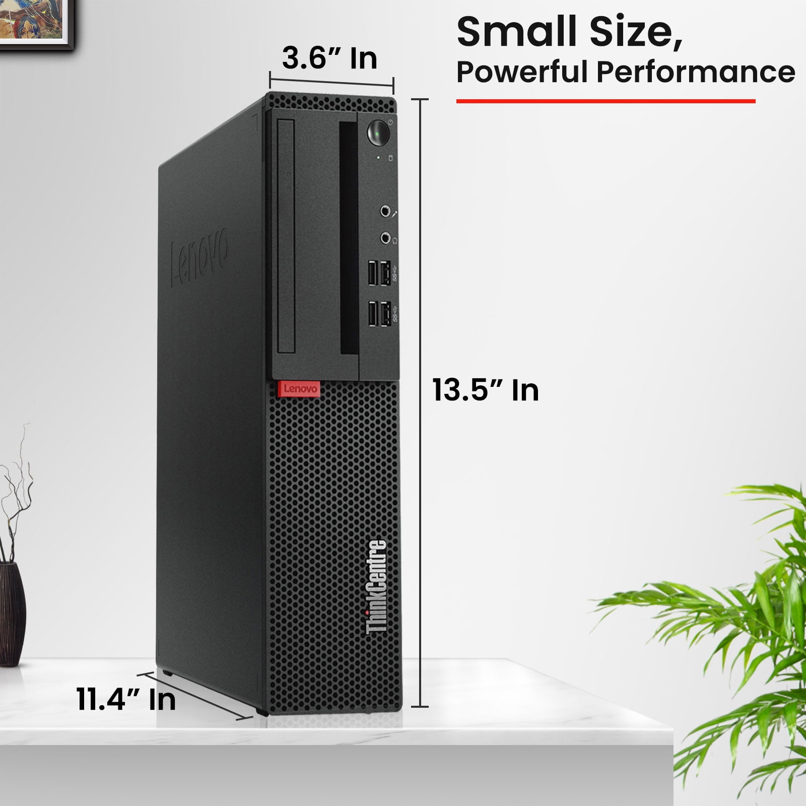 Restored Lenovo ThinkCentre Desktop PC Intel Core i5-6500, 32GB Ram, 2TB SSD 24" LED Monitor Screen, Built-in Wi-Fi, BTO Keyboard & Mouse, Windows 10 Professional (Refurbished)