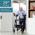 thumbnail image 5 of ELENKER Heavy Duty Upright Rollator Walker, 500 lbs Capacity, Adjustable Mobility Walking Aid for Seniors, Blue, 5 of 6