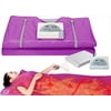 Sauna Blanket Infrared Heat Far Infrared Blanket Digital Body Sauna Heating with 50 Pcs Plastic Sheets (purple)