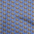 thumbnail image 1 of oneOone Rayon Medium Blue Fabric Kalamkari Craft Projects Decor Fabric Printed By The Yard 56 Inch Wide, 1 of 5