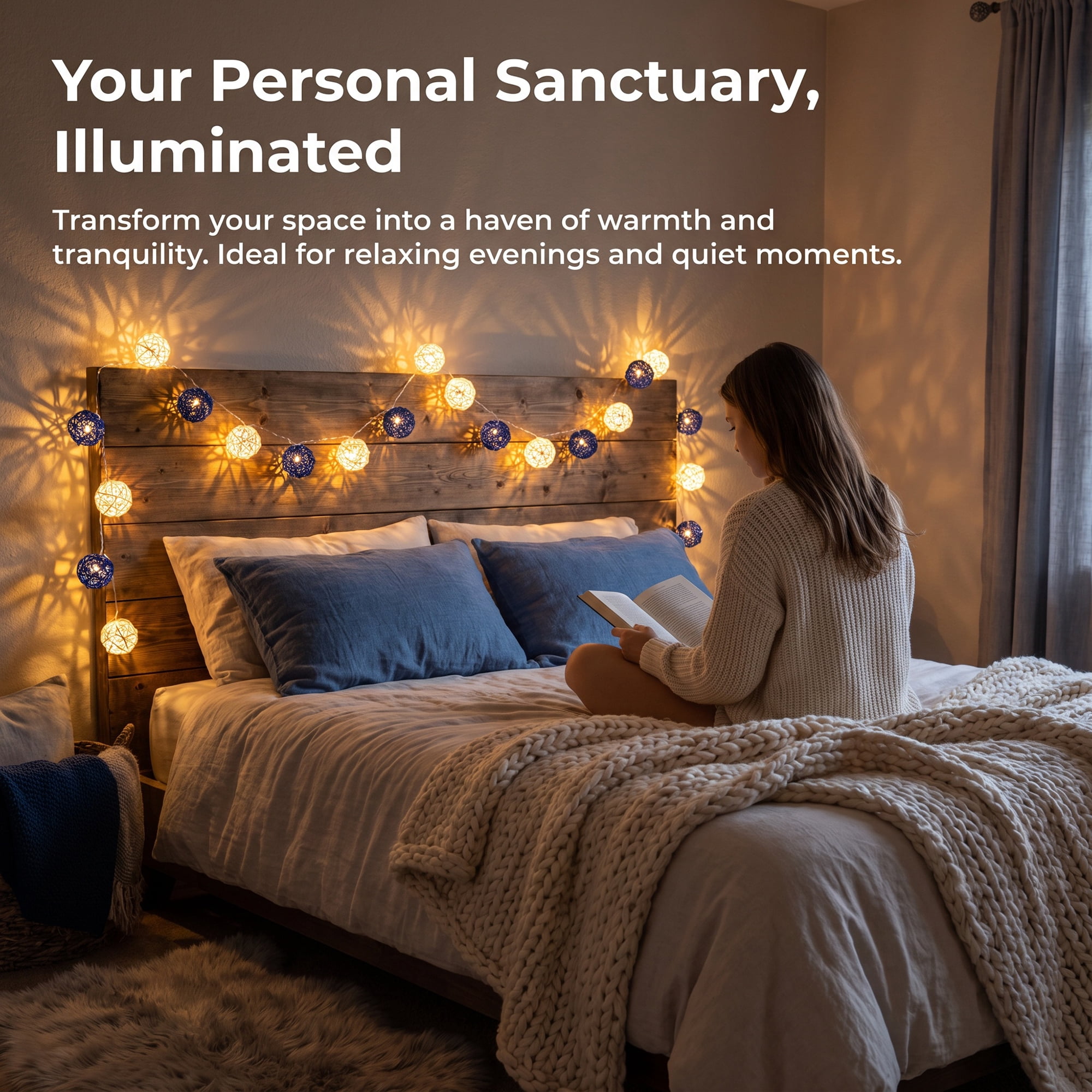 Unique Bargains Lights with Flexible Design 13.1 ft Bule and Warm White Battery Operated