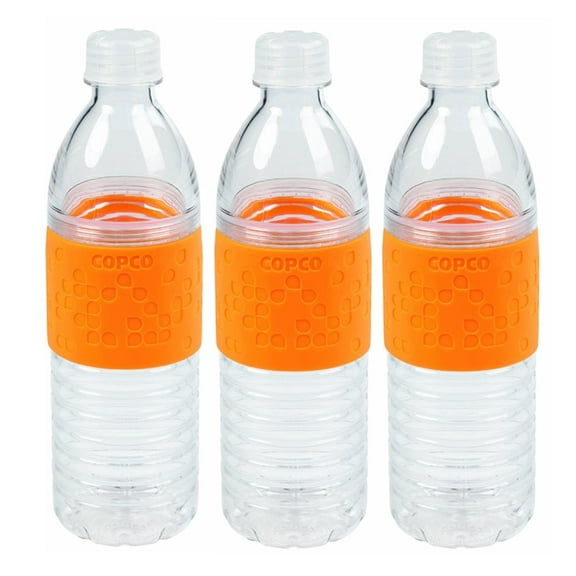 Copco Hydra Water Bottle 16.9 Ounce, Orange -3 Pack-