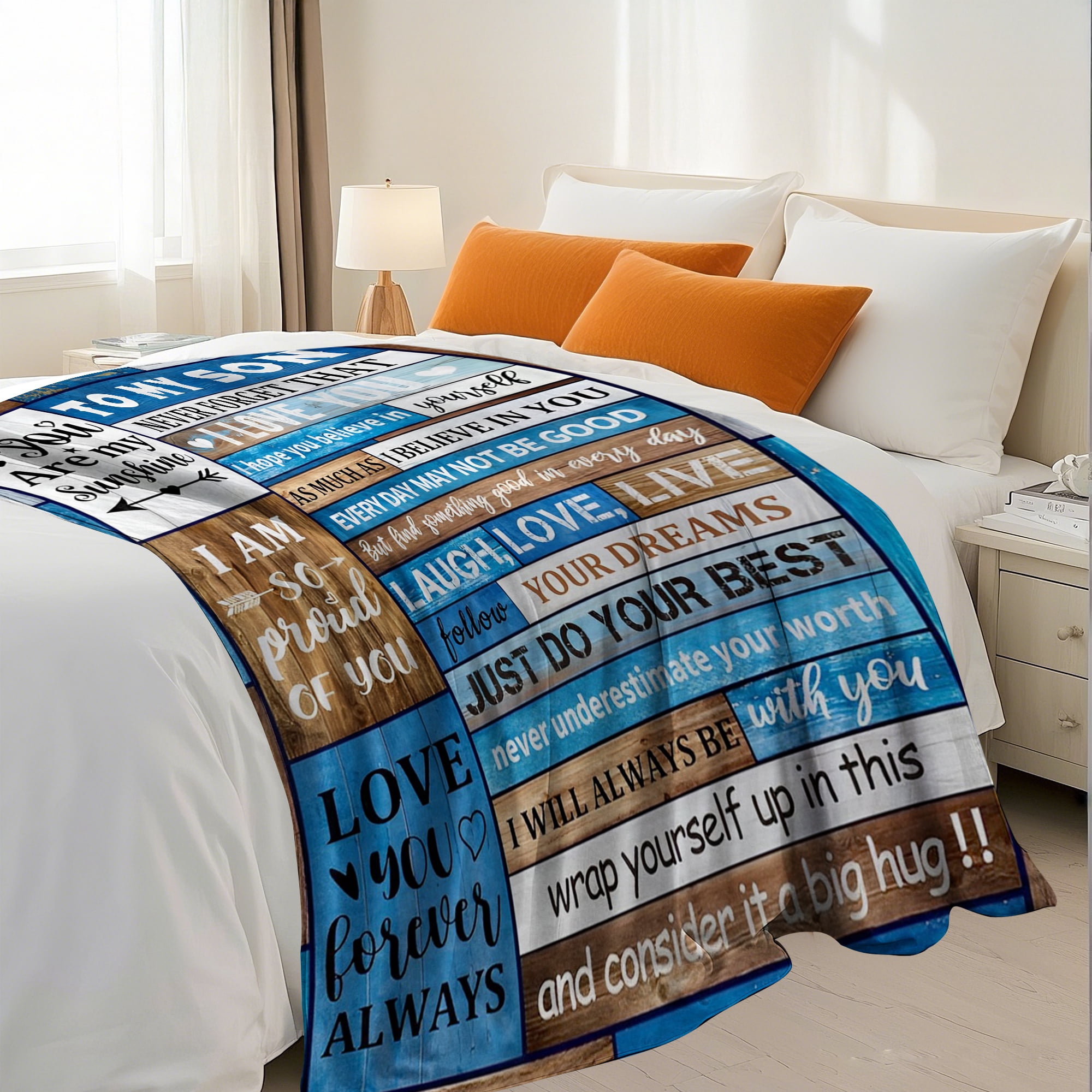 Flannel Fleece Throw Blanket For Son, Lightweight Cozy Plush Blanket for Sofa Couch,30"X40"