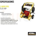 thumbnail image 4 of Hidrolavadora Industrial 221 a Gasolina 5.5 HP | Equipo de Limpieza de Alta Presión para Uso Rudo y Exterior (Amarillo), 4 of 9