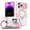Pink White, variant on TECH CIRCLE Case for iPhone 15 Pro (6.1") - [Sliding Cover for Camera Protection] [Compatible with MagSafe] Shockproof Multifunctional Shell Case with Hidden Kickstand/Phone Ring Holder,Black
