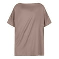 thumbnail image 3 of Mittory Womens Off The Shoulder Flowy Tops Casual Batwing Sleeves Blouses Loose Chiffon Shirts, 3 of 5