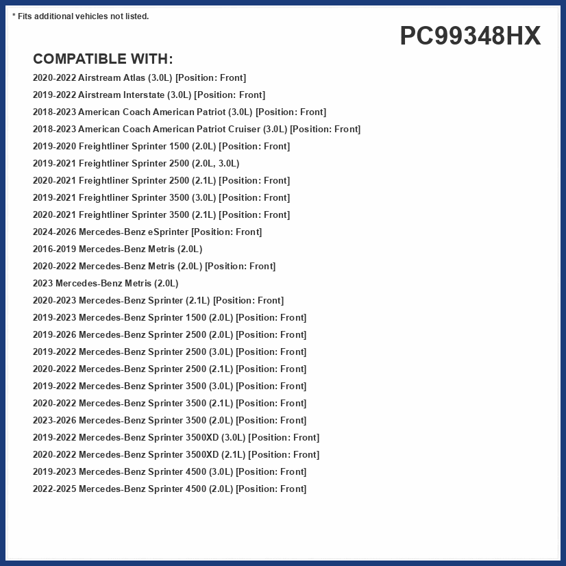 PUREFLOW PC99348HX HEPA Cabin Air Filter | Fits 2019-2026 Mercedes-Benz Sprinter 2500 2.0L