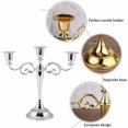 thumbnail image 2 of 3 Metal Candle Holder European Style Wedding Candelabra Candle Holder Home Decor(Silver)-, 2 of 5