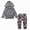 T215-Grey, variant on NOLDARES Toddler Baby Girl Fall Winter Clothes Printed Hoodie Sweatshirt And Pants 2pcs Sweatsuit Outfit(T215-Grey)