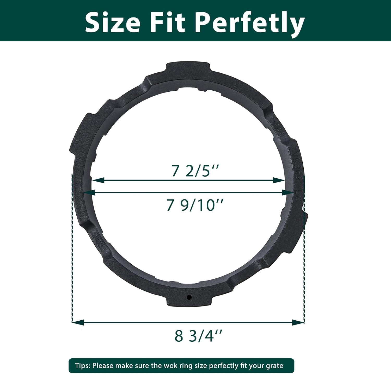 Wok Ring Stove Replacement Part for 5 and 6 Burner Gas Range Cooktop Cast Iron Burner Holder Extension Support Grate Adapter