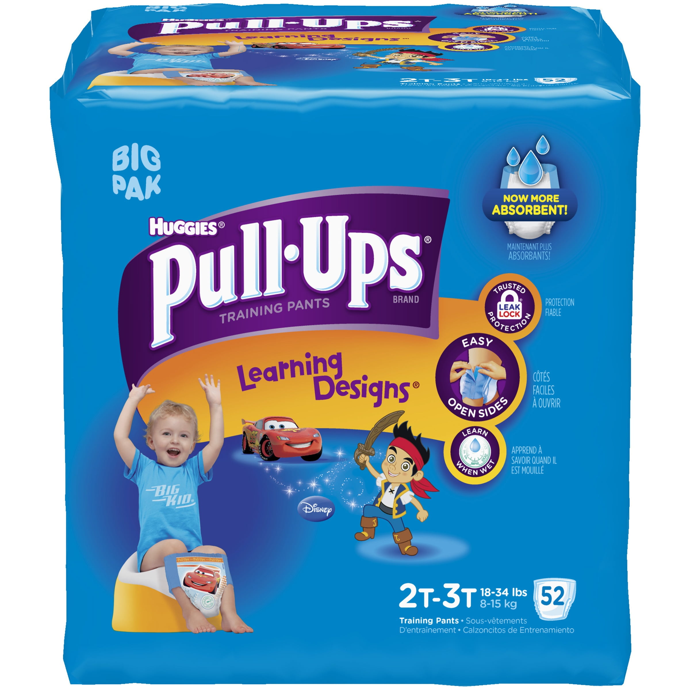 HUGGIES PullUps Boys' Training Pants with Learning Designs, Big Pak, (Choose Your Size